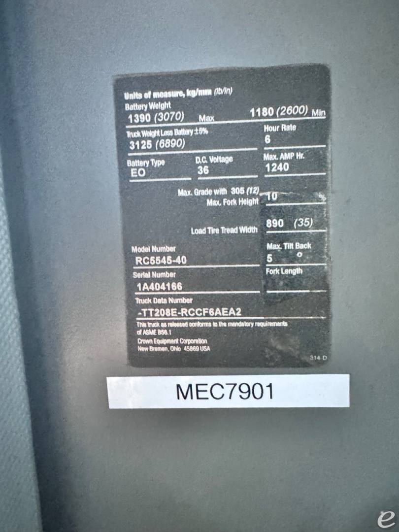 2013 Crown RC5545-40 At UsedEquipmentHub.com