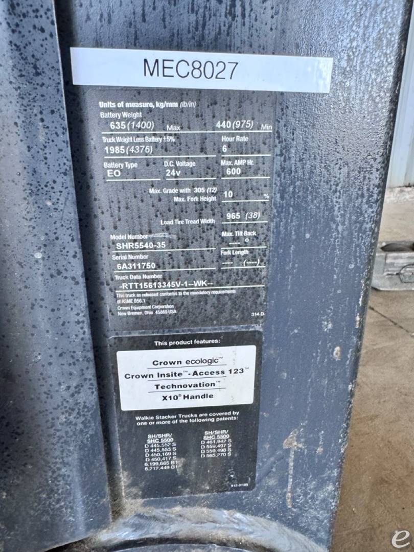 2013 Crown SHR5540-35 At UsedEquipmentHub.com