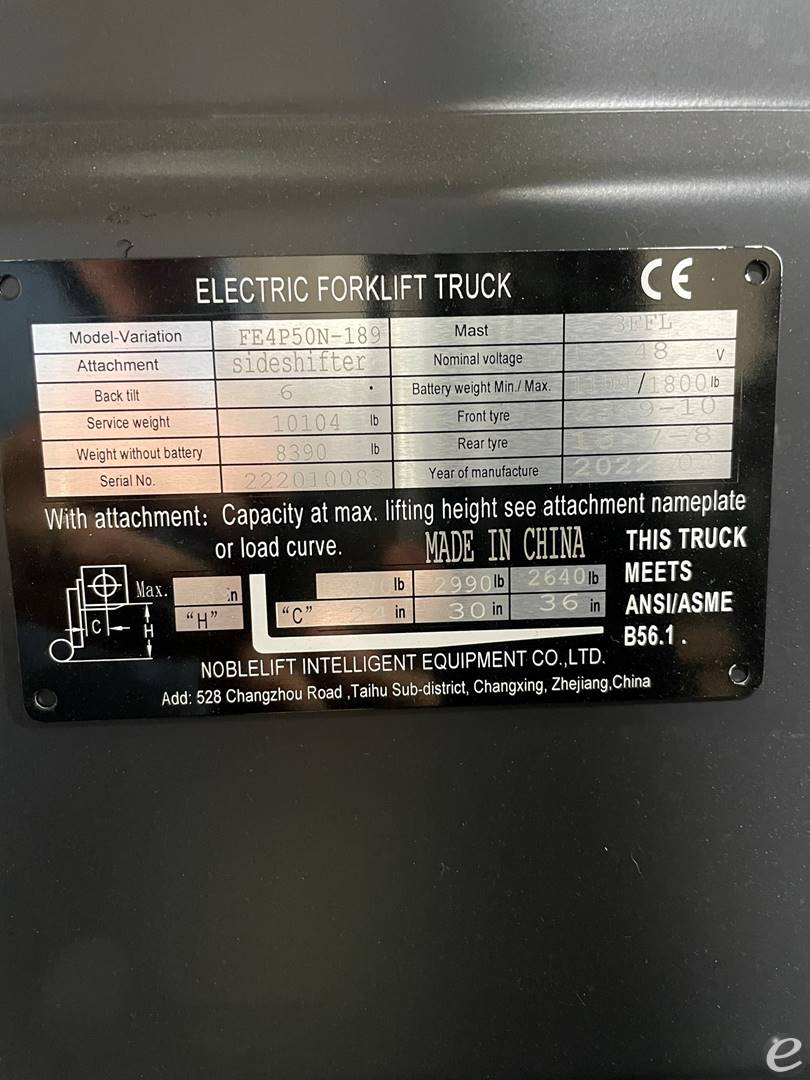 2024 Noblelift FE4P50NLI-189 At UsedEquipmentHub.com