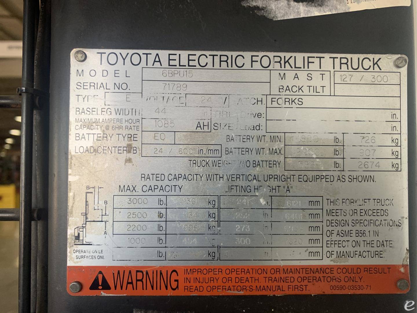 2006 Toyota 6BPU15 At UsedEquipmentHub.com