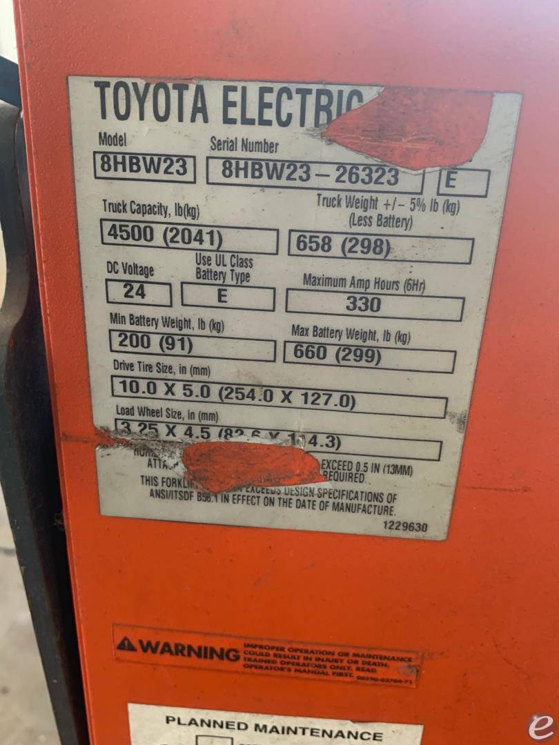 2017 Toyota 8HBW23 At UsedEquipmentHub.com