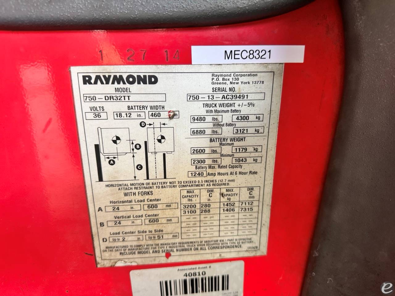 2013 Raymond 750-DR32TT At UsedEquipmentHub.com