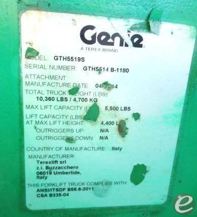 2014 Genie GTH5519 At UsedEquipmentHub.com