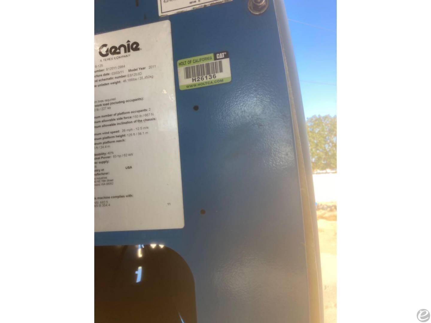 2011 Genie S125 At UsedEquipmentHub.com