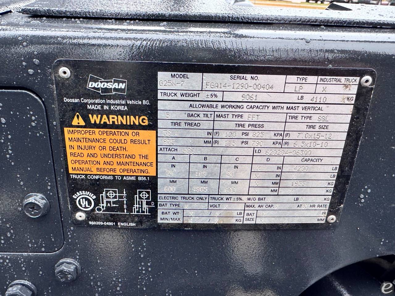 2017 Doosan G25N-7 At UsedEquipmentHub.com