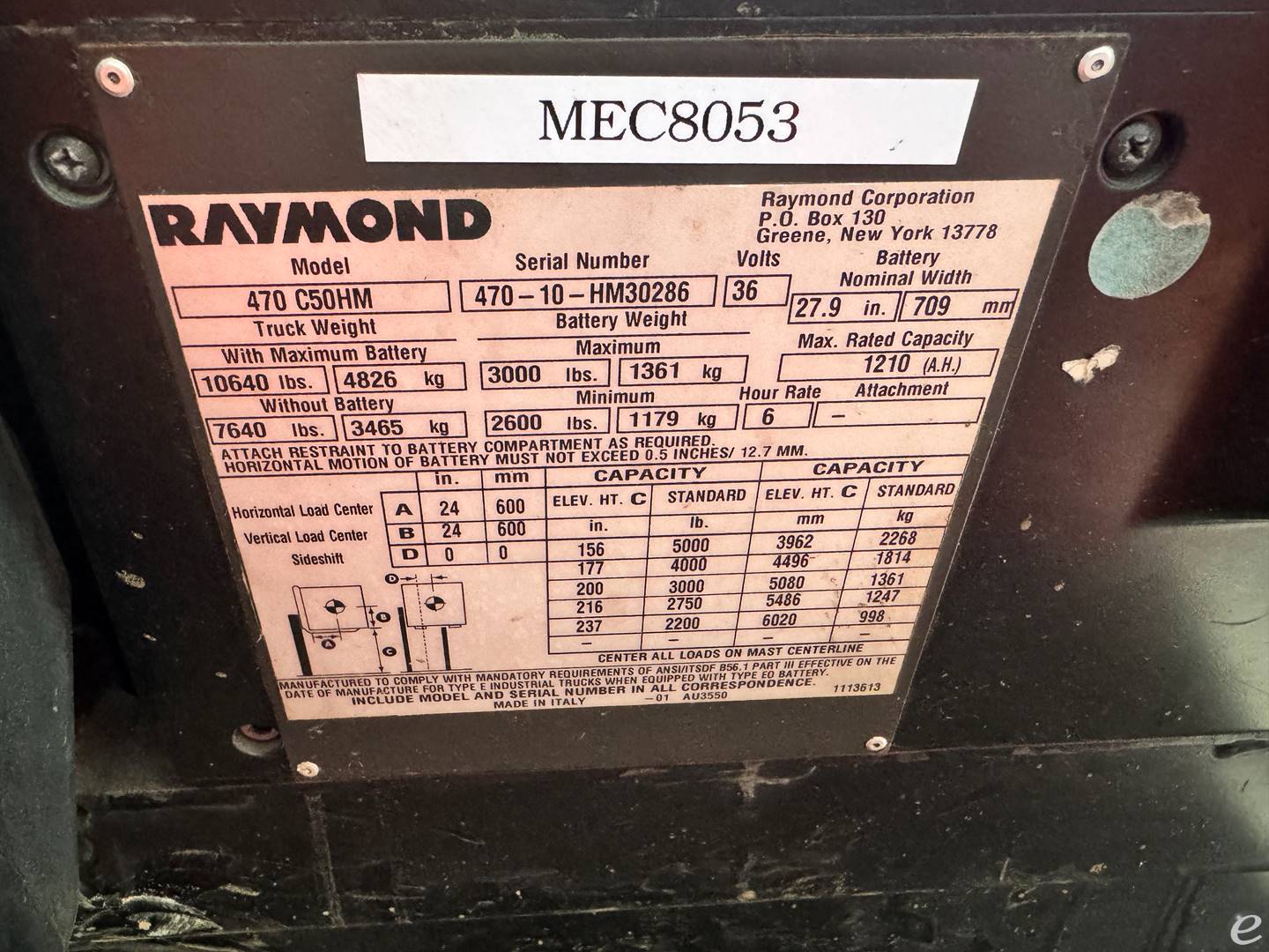 2010 Raymond 470 C50HM At UsedEquipmentHub.com