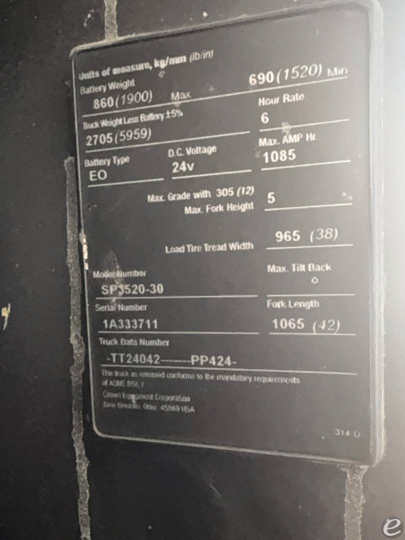 2008 Crown SP3520-30 At UsedEquipmentHub.com