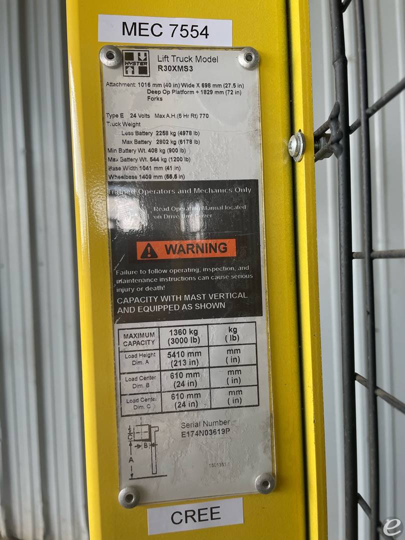 2016 Hyster R30XMS3 At UsedEquipmentHub.com