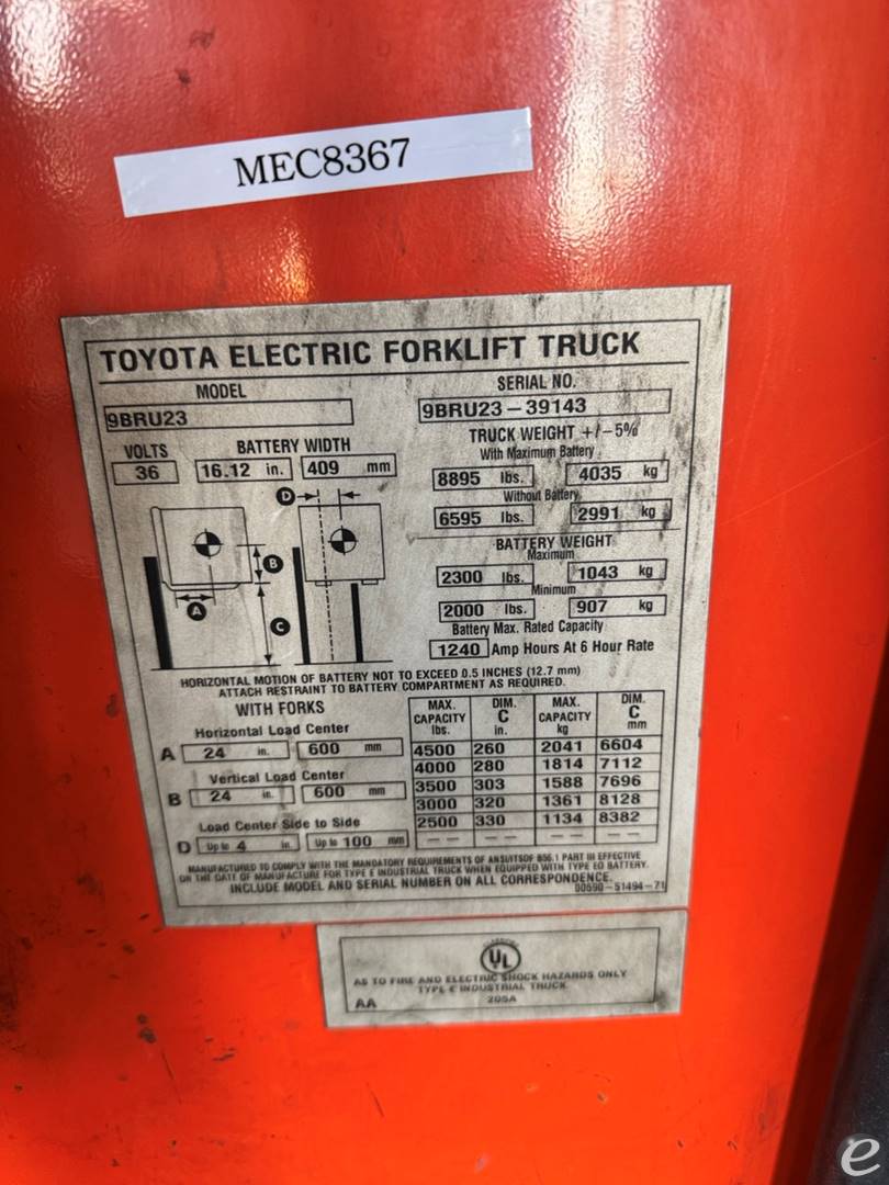 2019 Toyota 9BRU23 At UsedEquipmentHub.com