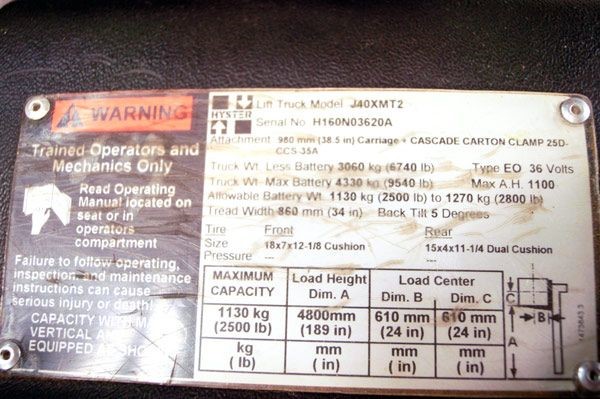 2005 Raymond 112TM-FRE60L At UsedEquipmentHub.com