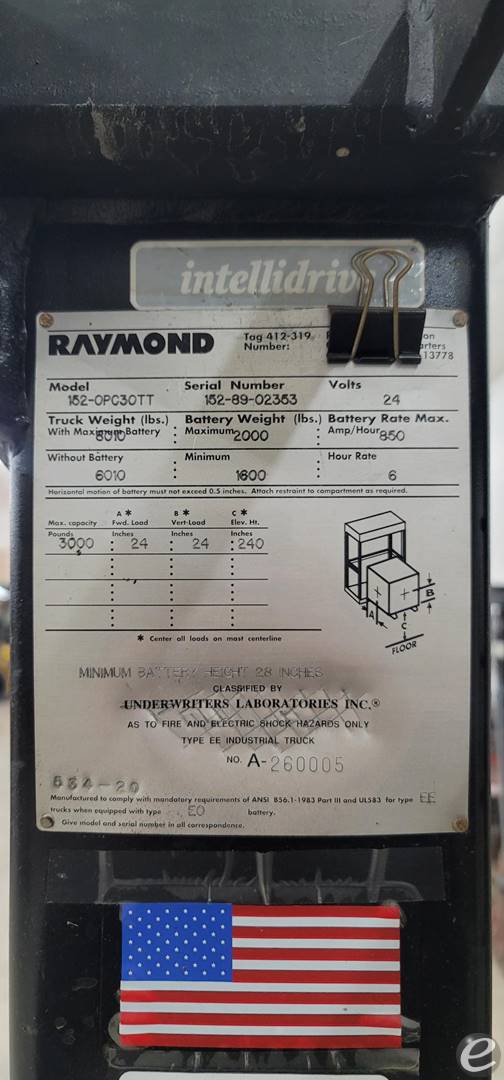 1989 Raymond 152-OPC30TT At UsedEquipmentHub.com