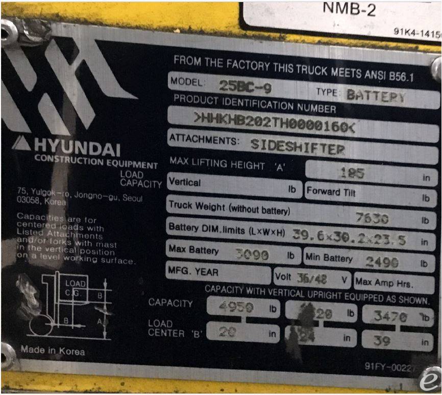 2017 Hyundai 25BC-9 At UsedEquipmentHub.com